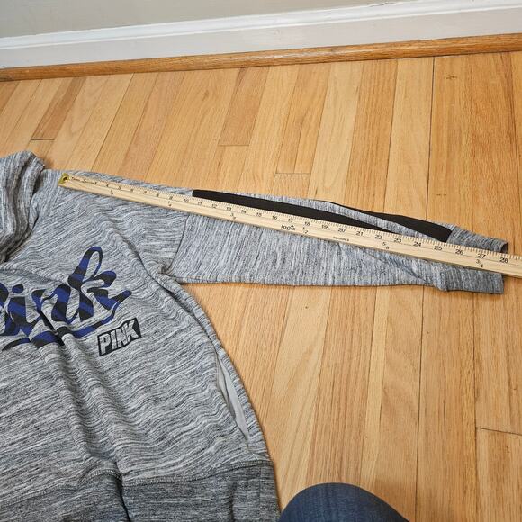 Victoria's Secret Womens Gray Cowl Funnel Neck PINK Spellout Sweatshirt Sz M - Picture 11 of 13